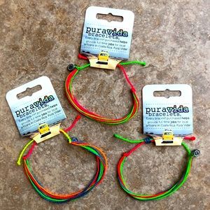 Neon Pura Vida Bracelets - 3 Pack